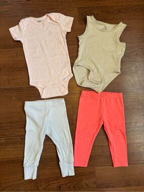 H&M Baby One-Piece & Legging Set - Pink, Cream, Coral